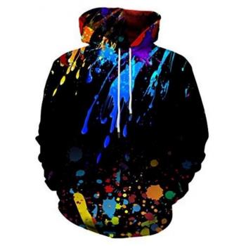 3D graffiti print long-sleeved hoodie 3D塗鴉印花長袖連帽衫