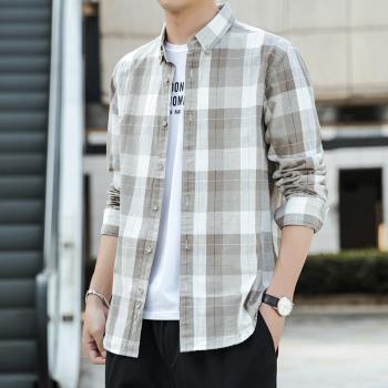 2022 spring and summer mens plaid shirt2022春夏男士格子襯衫