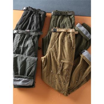 冬季新品戶外多口袋工裝長褲防風