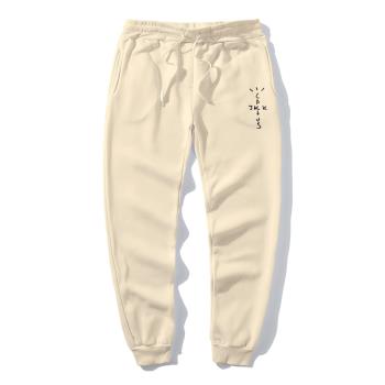 Printed Elastic Waist Sweatpants簡約印花束腳松緊腰運動長褲男