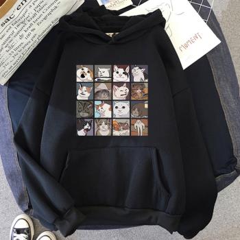 Simple printed hooded couples sweater簡約印花連帽情侶衛衣衫