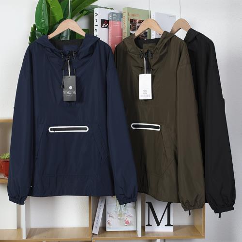 西班牙滯留單！戶外機能沖鋒衣防風防水連帽夾克多個拉鏈口袋裝飾