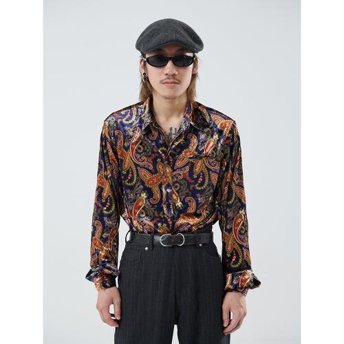 PUBLICRADIO｜DISCO嬉皮日系復古港風VINTAGE燈芯絨修身長袖襯衫