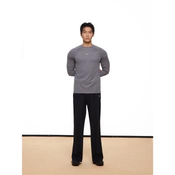 AFTERGLOW顯大版型彈力速幹健身訓練長袖 吸濕排汗透氣緊身T恤