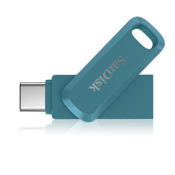 SanDisk Ultra GO TYPE-C USB 3.2 128G 旋轉隨身碟 海灣藍