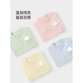 babylove嬰兒連體衣春款純棉寶寶哈衣簡約休閑爬服家居睡衣春裝