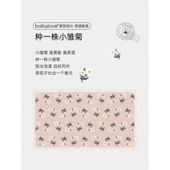 babylove新生兒連體衣春季初生寶寶哈衣女孩系帶嬰兒春裝菊蕊雅韻