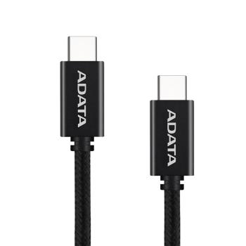 威剛 ADATA USB-C to USB-C 充電傳輸線 編織線 快充 黑色