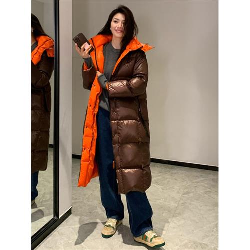 Garbociaga龍喜兒 90%白鴨絨 連帽長款大鵝加厚羽絨服女冬季 1265