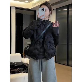 2025冬季爆款大碼女裝輕薄保暖短款羽絨棉服寬松百搭休閑外套上衣