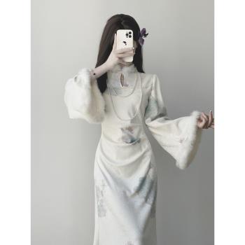 汀玥苓新式旗袍2025少女改良新中式連衣裙高階大氣上檔次春秋絕美