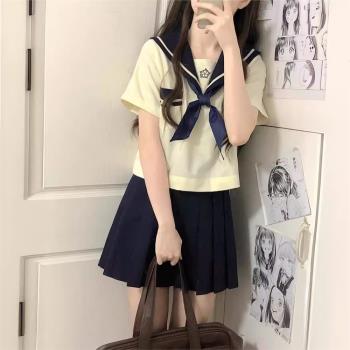 水手服jk制服裙原創正版優品衣閣基礎款日系學院風夏季短裙套裝女