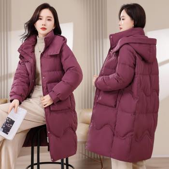 冬裝羽絨棉服女中長款寬松韓版棉衣胖MM大碼女裝加厚棉襖百搭外套