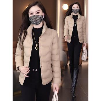 輕薄棉服女冬季2024年新款秋冬款女士外套棉衣時尚洋氣短款小棉襖