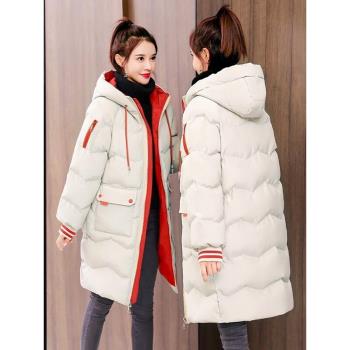 反季羽絨服女冬季中長款外套2025新款加厚棉服連帽今年爆款麵包服