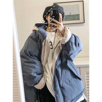 兩面穿女冬季學生時尚休閑羽絨服