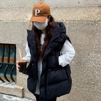 網紅坎肩背心歐貨女款羽絨棉馬甲