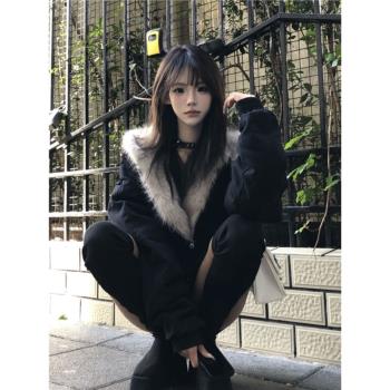 韓系獨特超好看連帽棉服女2025年新款冬季女士棉襖今年流行的外套