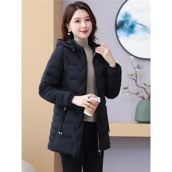 羽絨棉服女中長款韓版寬松冬季棉襖外套2024年新款加厚顯瘦棉衣女