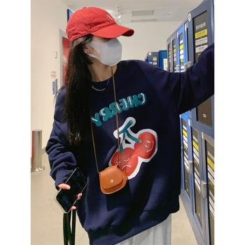 慵懶韓版寬松字母女秋冬百搭上衣