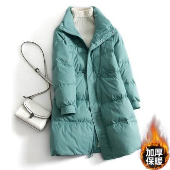 外貿法國單大牌折扣女冬輕薄羽絨服歐貨加厚保暖外套棉衣棉服大衣