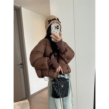 羽絨棉服女2025新款冬棒球領小個子韓版絎縫麵包寬松超好看短外套
