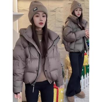 羽絨棉衣棉服女2025新款爆款冬季寬松加厚小個子麵包服設計感棉襖
