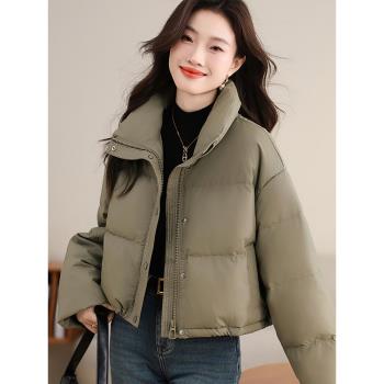 時尚羽絨服女短款2025新款冬季今年流行小個子爆款麵包服夾棉外套