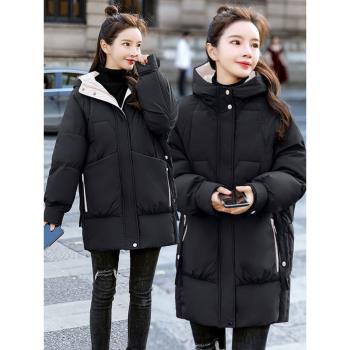派克服女中長款2025冬季新款寬松加厚大碼麵包服棉衣棉服爆款外套