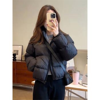 短款立領羽絨棉服女冬季2025新款小個子爆款顯瘦高級感麵包服外套
