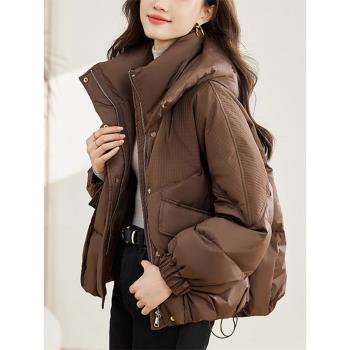 羽絨棉服女2025新款冬季時尚高階感棉衣棉襖小個子爆款麵包服外套