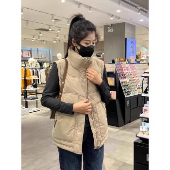 歐貨羽絨棉馬甲女秋冬2025新款大碼寬松外穿短款坎肩背心馬夾外套