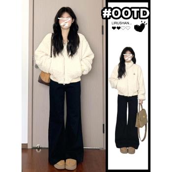 開春穿搭獨特超好看韓系百搭白色搖粒絨羊羔毛外套女春秋2025新款