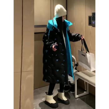 高階感超好看連帽羽絨服女冬季2025新款今年流行漂亮棉服長款外套