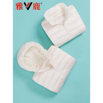 雅鹿新款輕薄羽絨服女立領時尚短款韓版外套輕便秋冬白色女款超薄