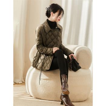 輕~薄~暖 人手一件~增新色！90白鵝絨休閑減齡顯瘦羽絨服女