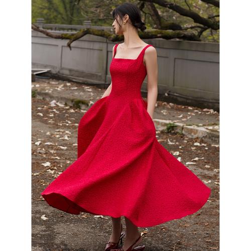 Note of love酒紅色高級感訂婚禮服新娘回門敬酒服法式復古蓬蓬裙