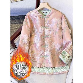 中國風加棉加厚改良旗袍盤扣唐裝