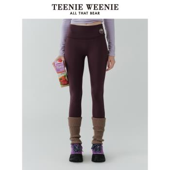 TeenieWeenie小熊女冬裝萊卡磨保暖氣質毛鯊魚褲蜜桃臀芭比褲修身