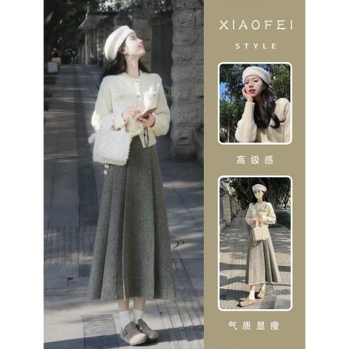 早初秋季女裝2025新款超火穿搭配一整套時尚巨好看的小香風兩件套