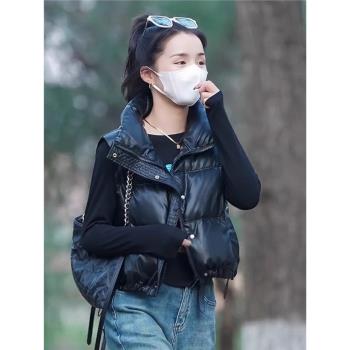 歐貨羽絨棉馬甲女2025秋冬新款小個子坎肩外穿設計感背心時尚外套