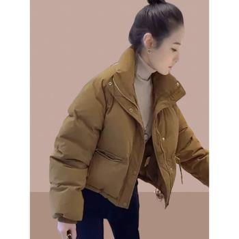 棉服女款冬季2024新款小個子休閑洋氣保暖棉衣棉襖爆款加厚短外套