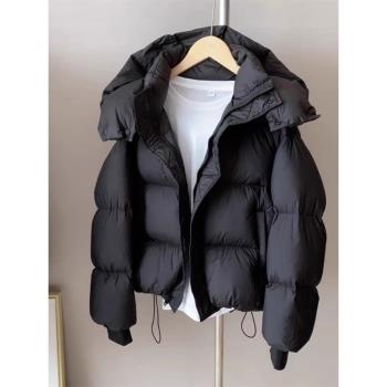 連帽羽絨棉服女冬季2025新款時尚小個子麵包服加厚爆款洋氣短外套