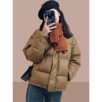 羽絨麵包服女2024冬裝新款棉衣棉服小個子棉襖爆款保暖夾棉短外套