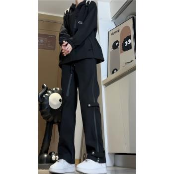 東北零下40度沖鋒褲女冬季拉鏈設計感工裝褲子戶外防水加絨滑雪褲