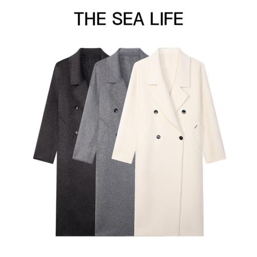 THESEALIFE歐海一生 雙面呢大衣女冬季多少廓形毛呢外套A180298