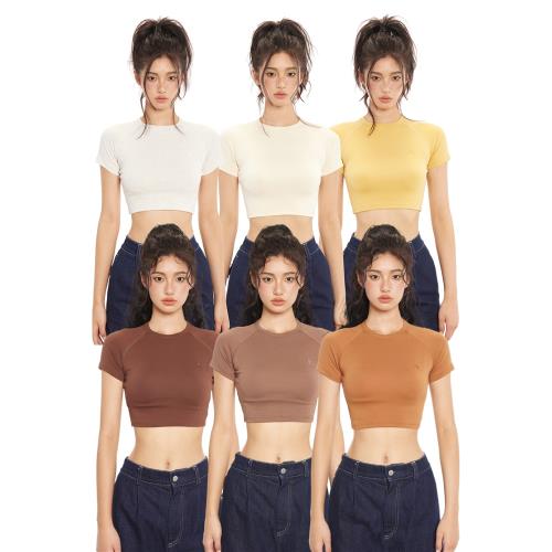 Ariseism 美式復古辣妹短袖t恤女2025夏季新款設計感短款露臍上衣