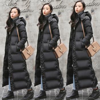 2024新款到腳踝超長款加厚外套寬松大碼羽絨服女白鴨絨韓版加長款