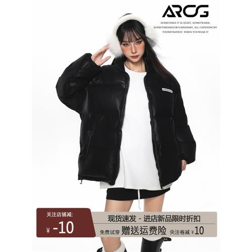 黑色面包服棉服女秋冬冬季2026新款復古寬松加厚保暖棉衣棉服外套