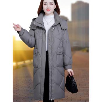 長款棉衣外套女2025冬季新款寬松加厚保暖羽絨棉服長過膝棉襖大衣